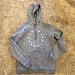 Nike Gray 76ers City Edition Hoodie - L